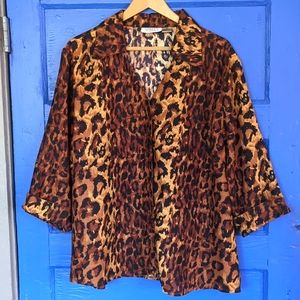 XXL Plus Size Leopard print button down blouse animal print mob wife